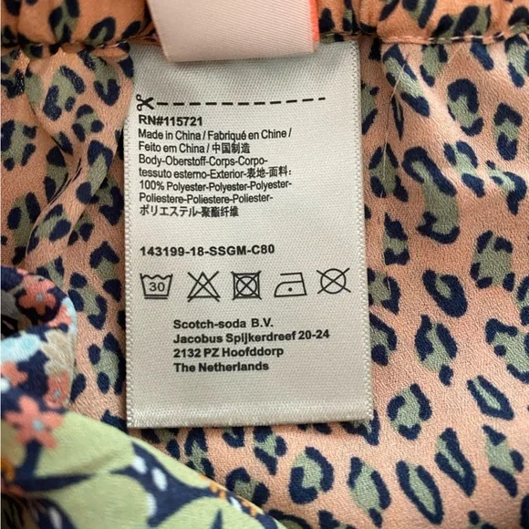 Scotch & Soda Girls Drapey Trouser Printed Pant NWT - Picture 6 of 7